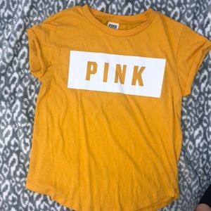 Mustard Victoria’s Secret Pink t-shirt